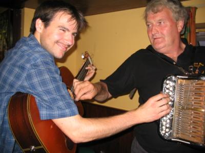 Seamus Begley and Tim playing with each other 